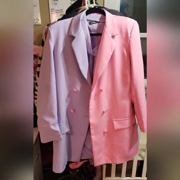 Blazer Dress Pink Purple - Picture 2 of 6